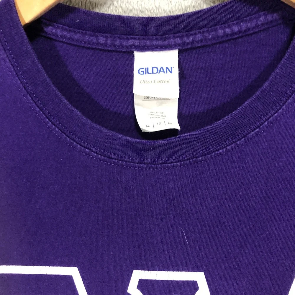 Greek Letter T-Shirt ΣΑΛ Purple Crew Neck Short Sleeve Gildan Size‎ XL